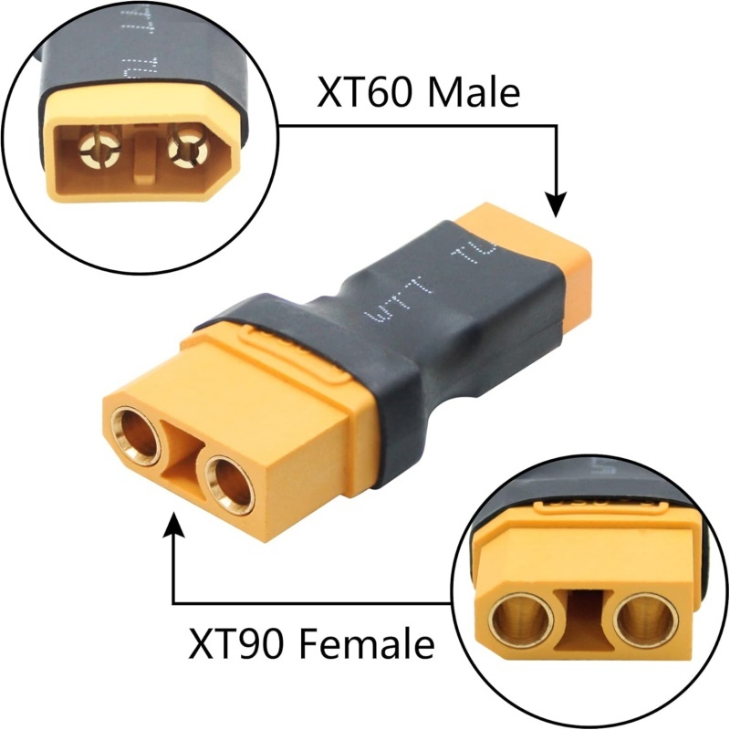 2Pcs/Lot XT90 Male Female to X - Drone Battery Charger 评论和价格