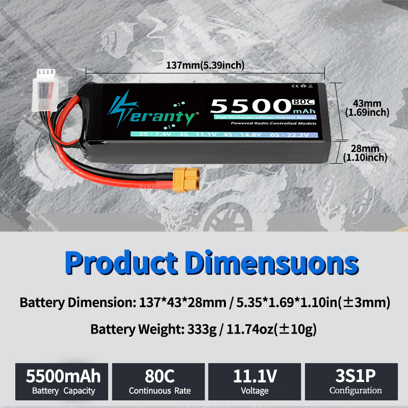 1/2pcs TERANTY 3S Lipo Battery - Drone Battery 3S 评论和价格